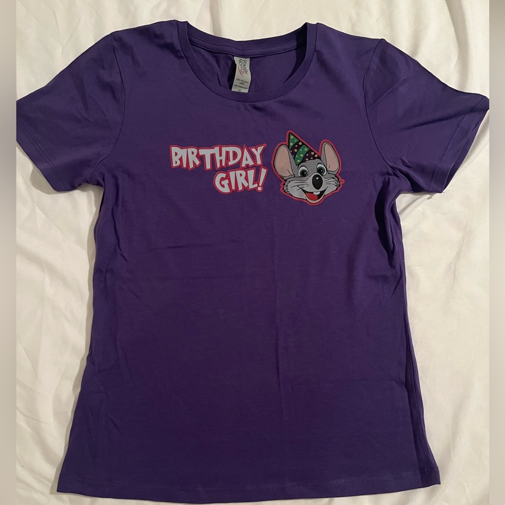 Chick e cheese birthday girl tshirt